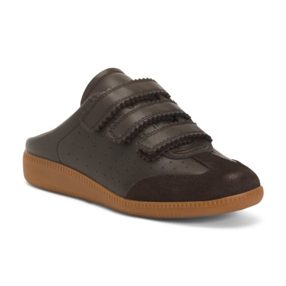 NEW STEVE MADDEN Memento Slip On Sneaker Mules DARK BROWN for women 725 3m2 - Picture 2 of 8